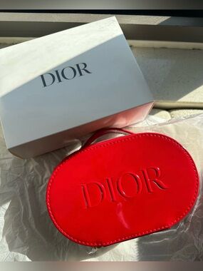 Dior Oval Cosmetic Case with Top Handle